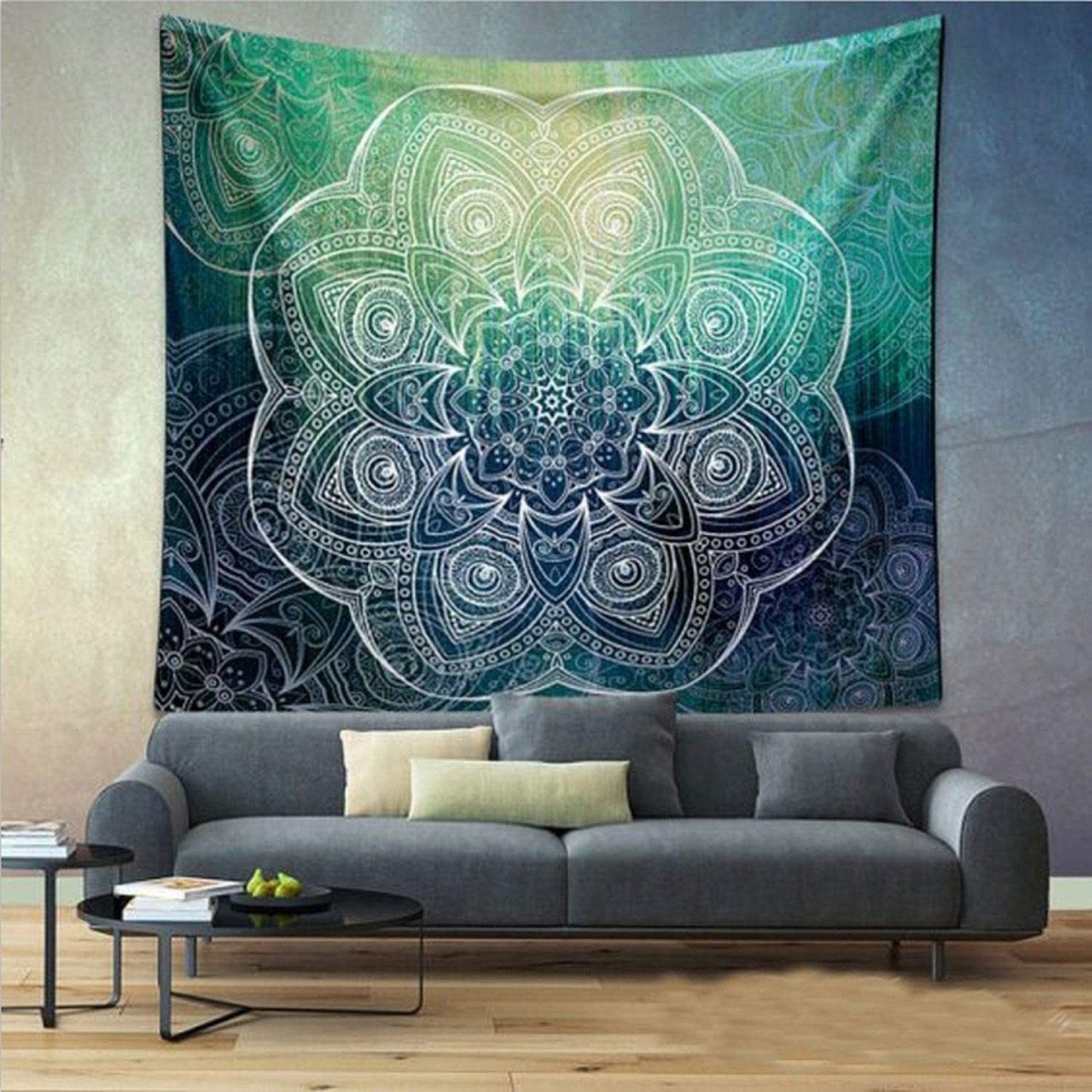 Hang a tapestry or rug