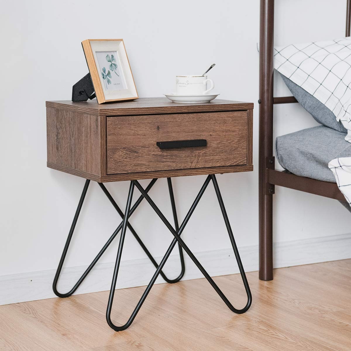 Use an old object as a nightstand