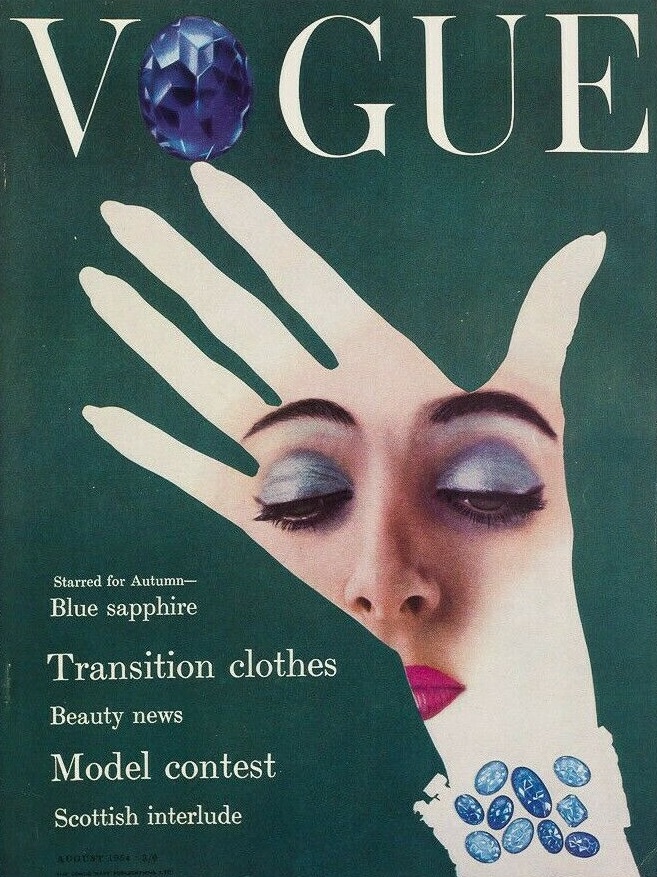 British Vogue Cover August 1954