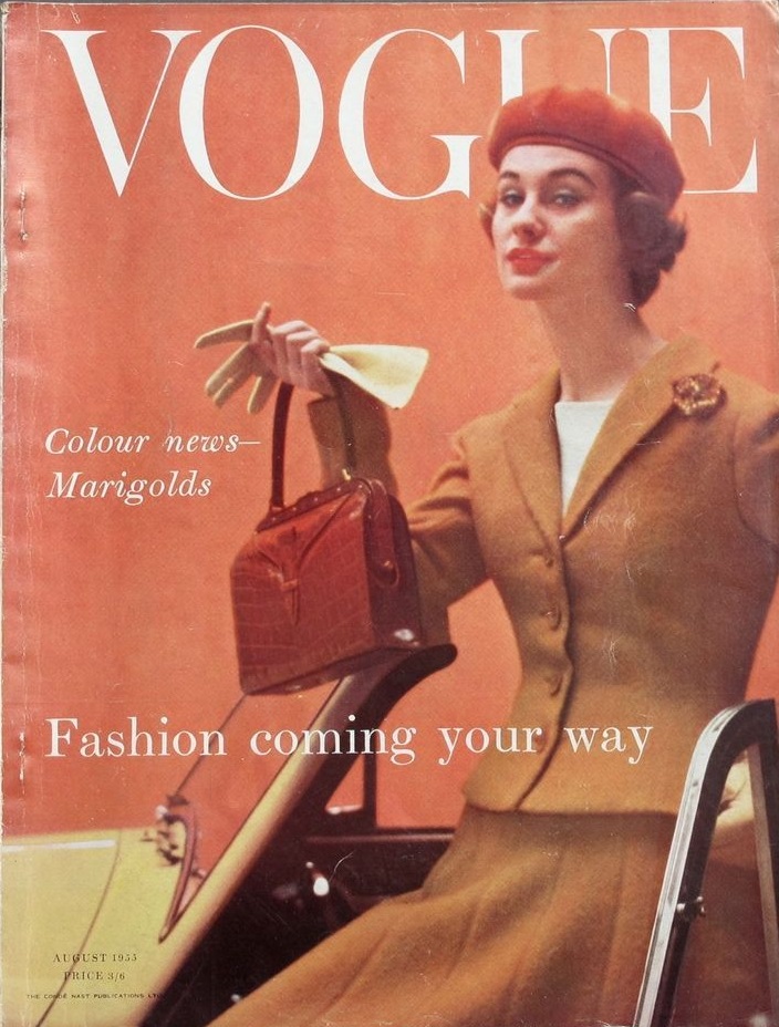 British Vogue Cover August 1955