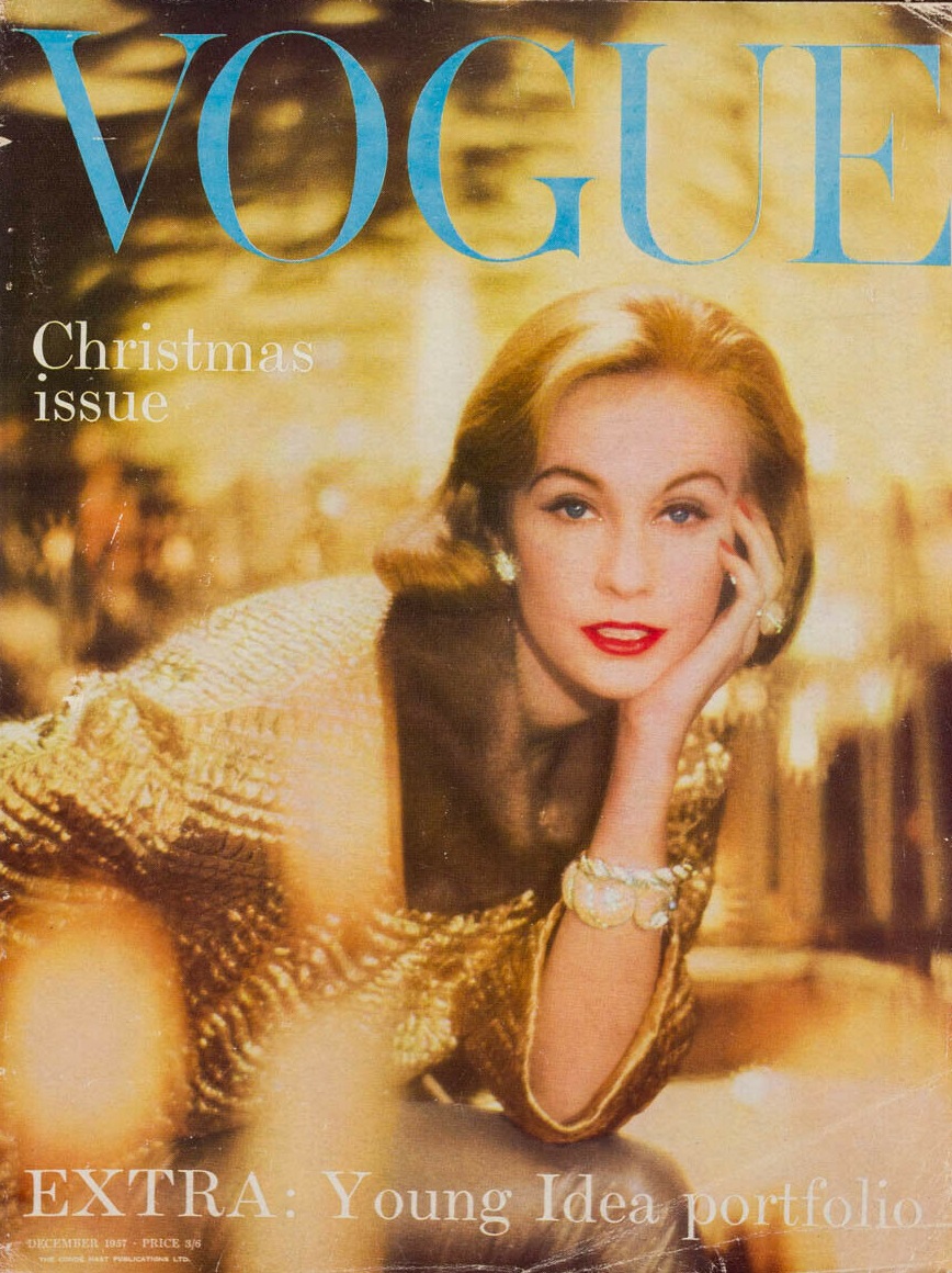 British Vogue Cover December 1957