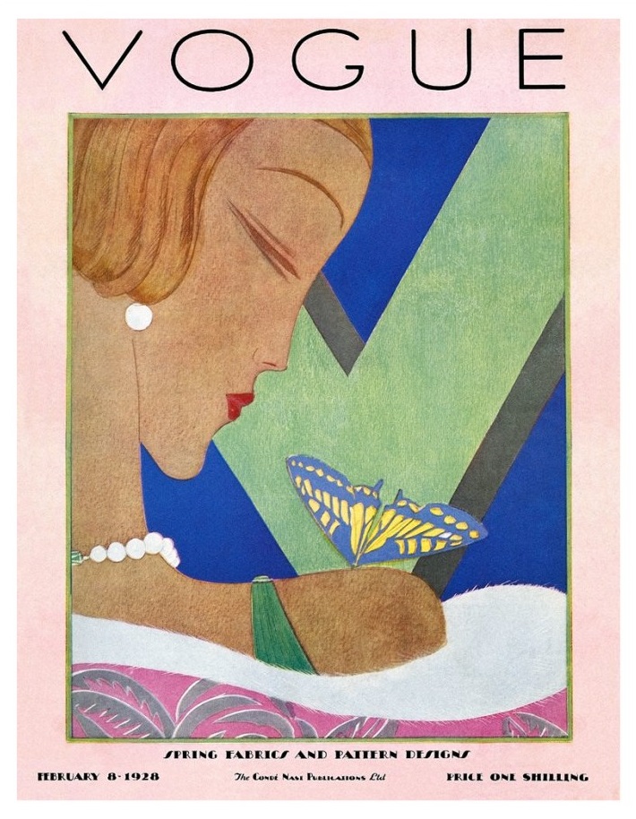 British Vogue Cover February 1928