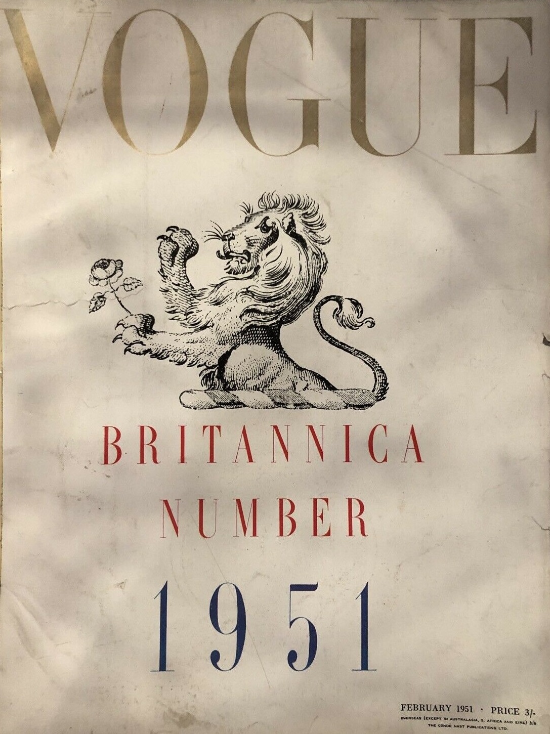 British Vogue Cover February 1951