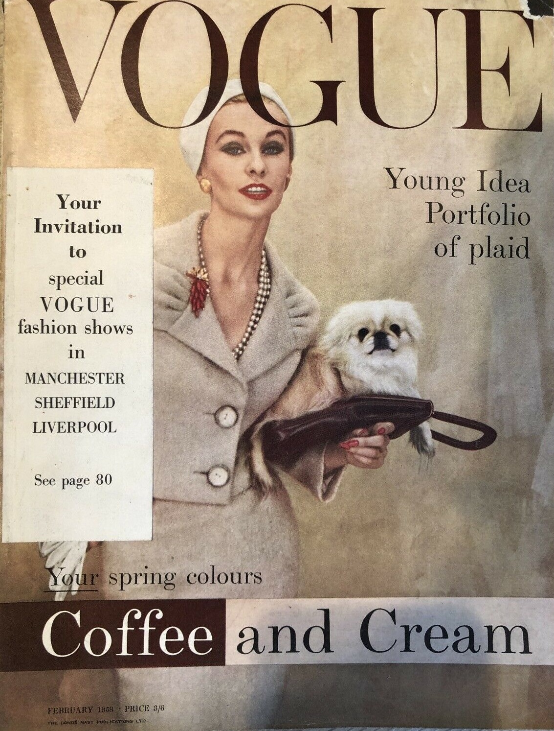 British Vogue Cover February 1958