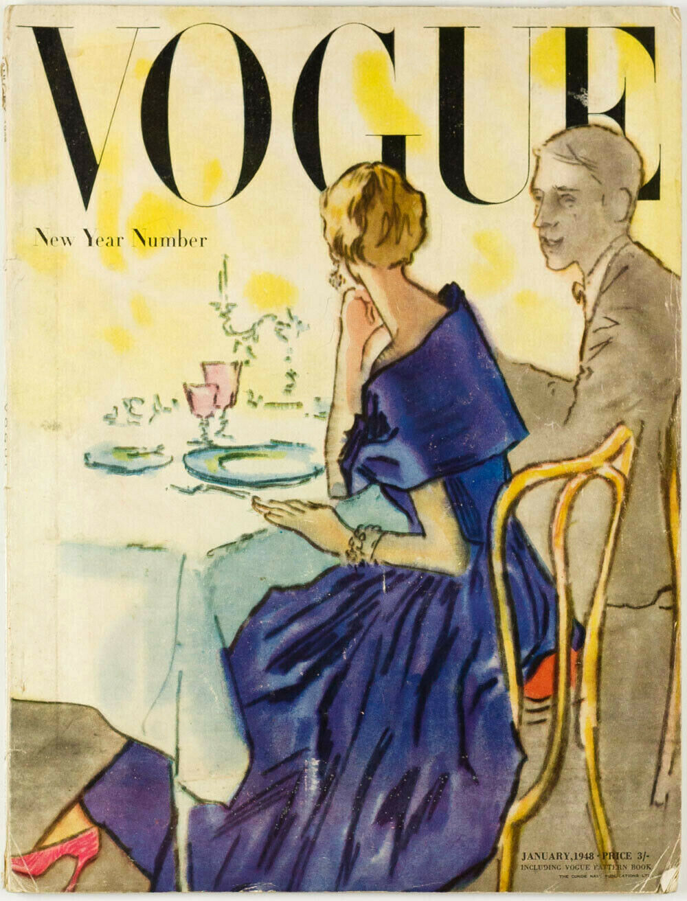 British Vogue Cover January 1948