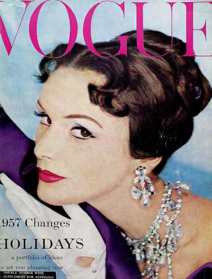 British Vogue Cover January 1957