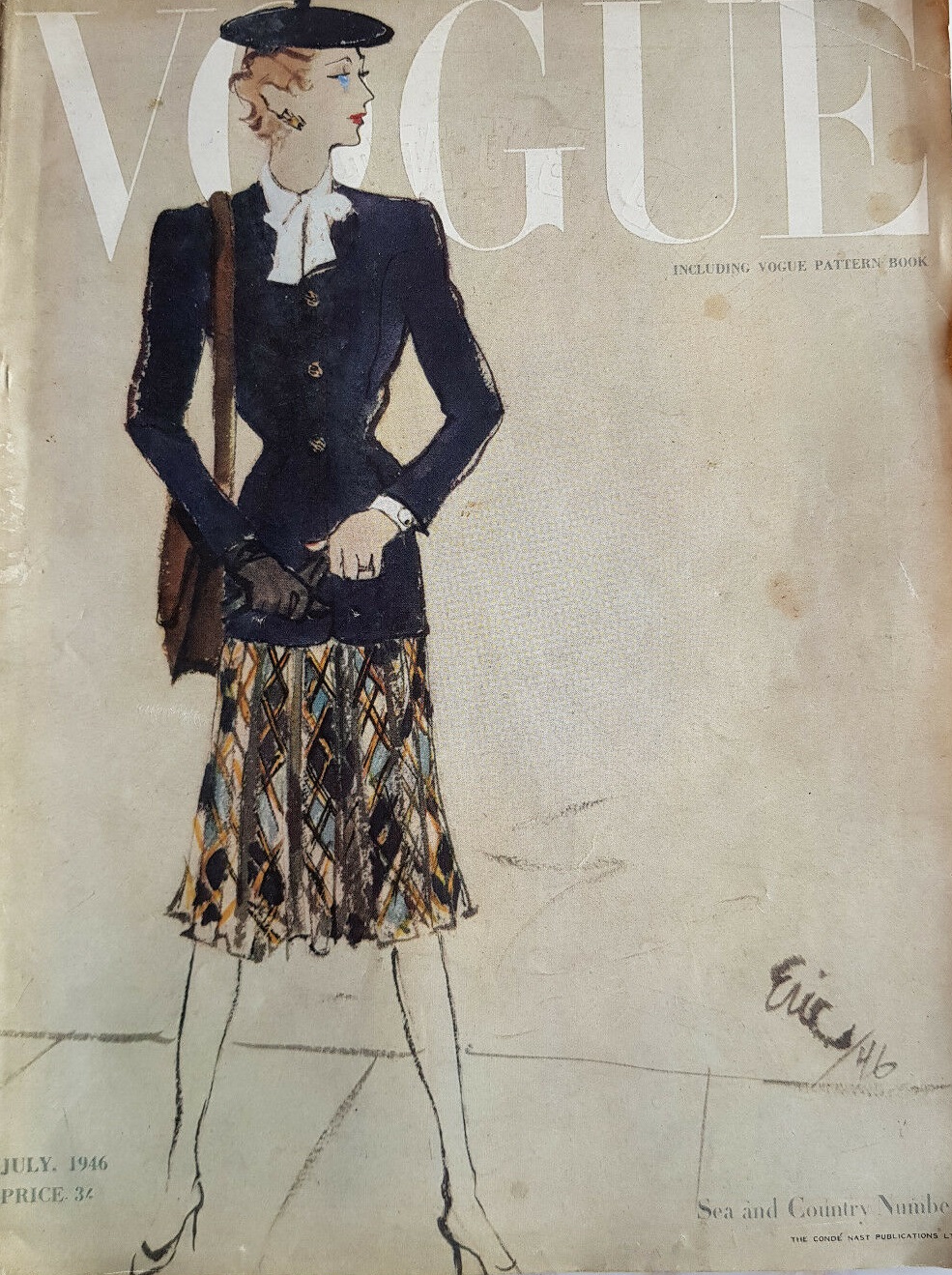 British Vogue Cover July 1946