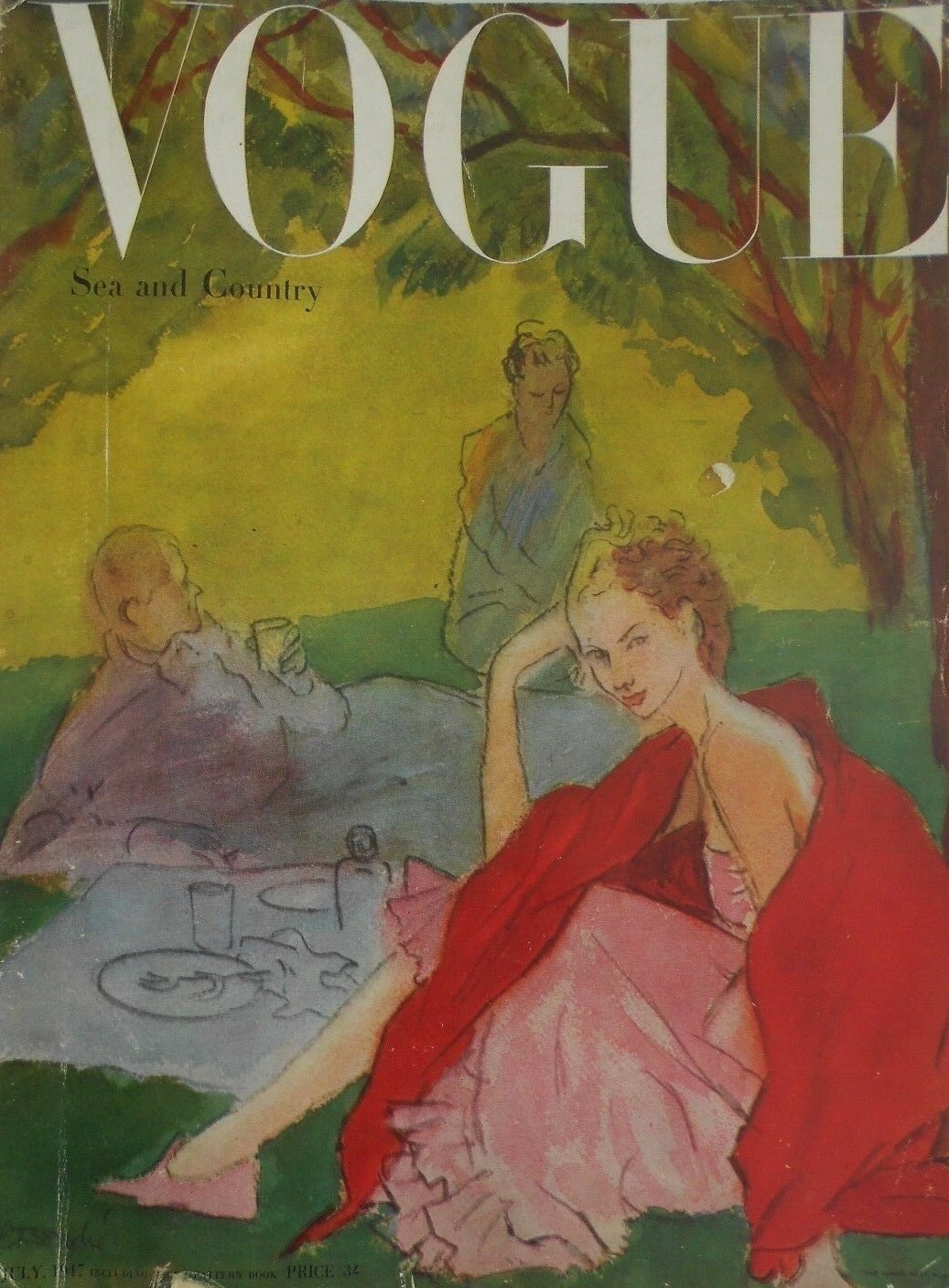 British Vogue Cover July 1947