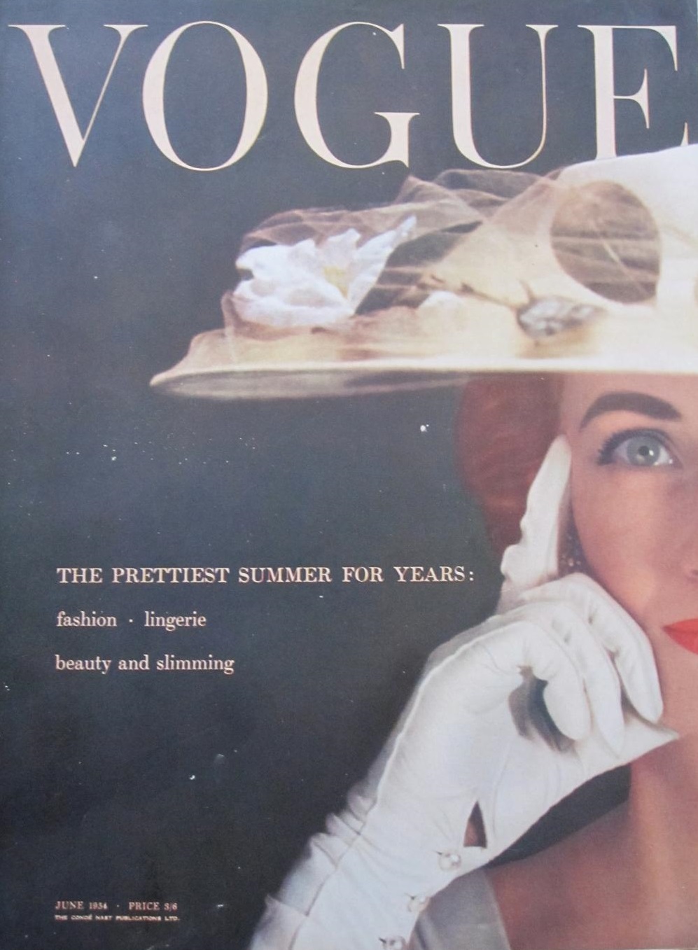 British Vogue Cover June 1954