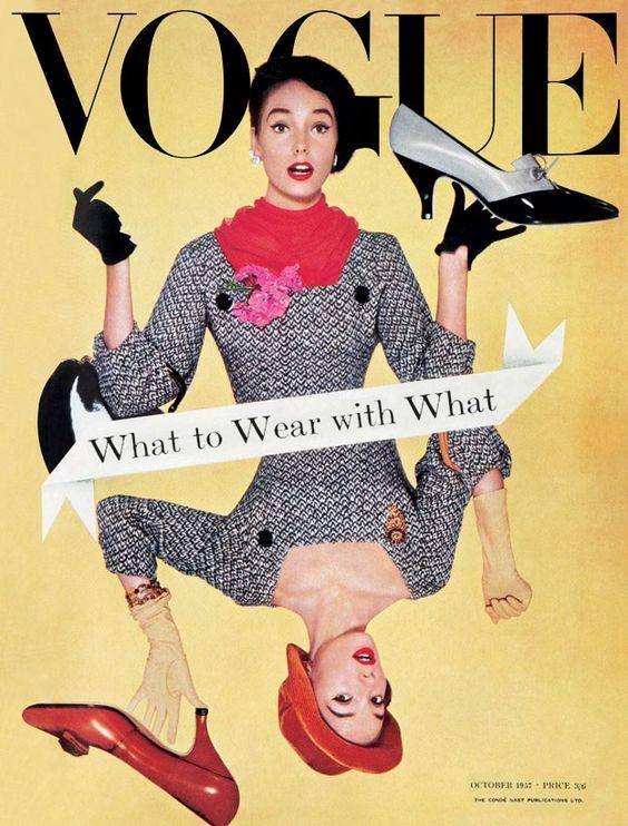 British Vogue Cover October 1957