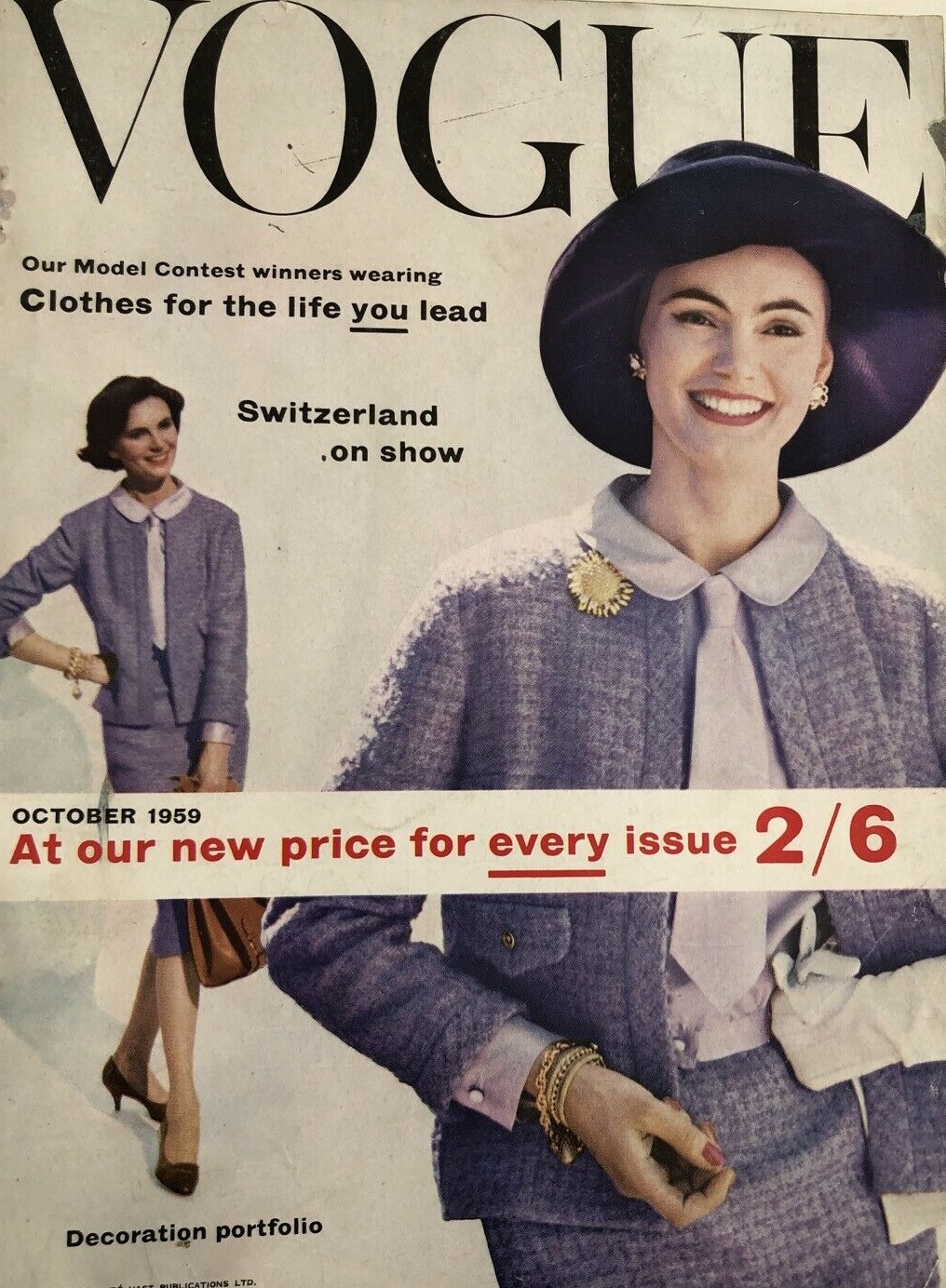 British Vogue Cover October 1959