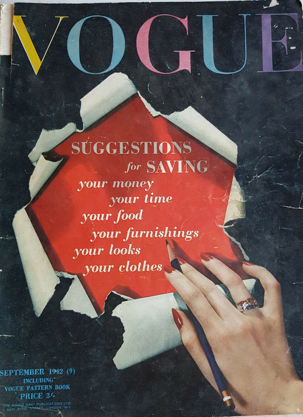 British Vogue Cover September 1942