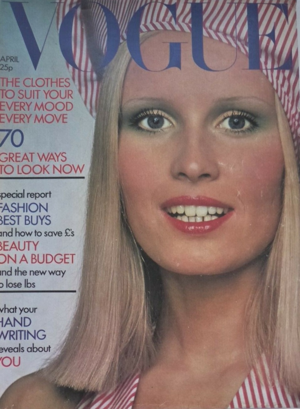 British Vogue Cover April 1972