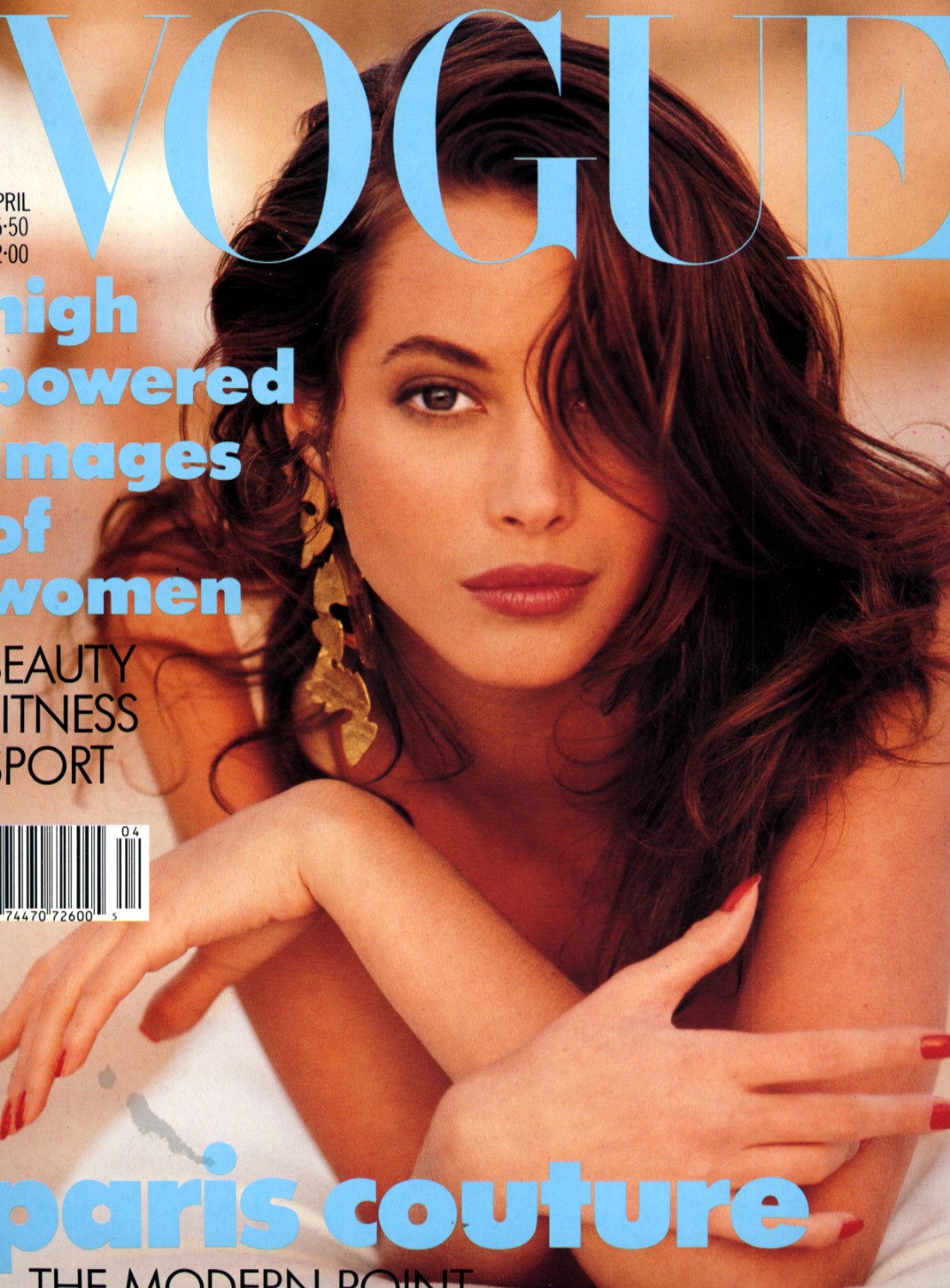 British Vogue Cover April 1988