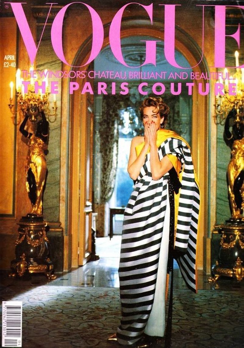 British Vogue Cover April 1990