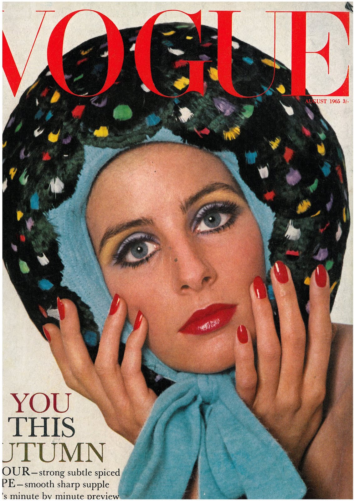 British Vogue Cover August 1965