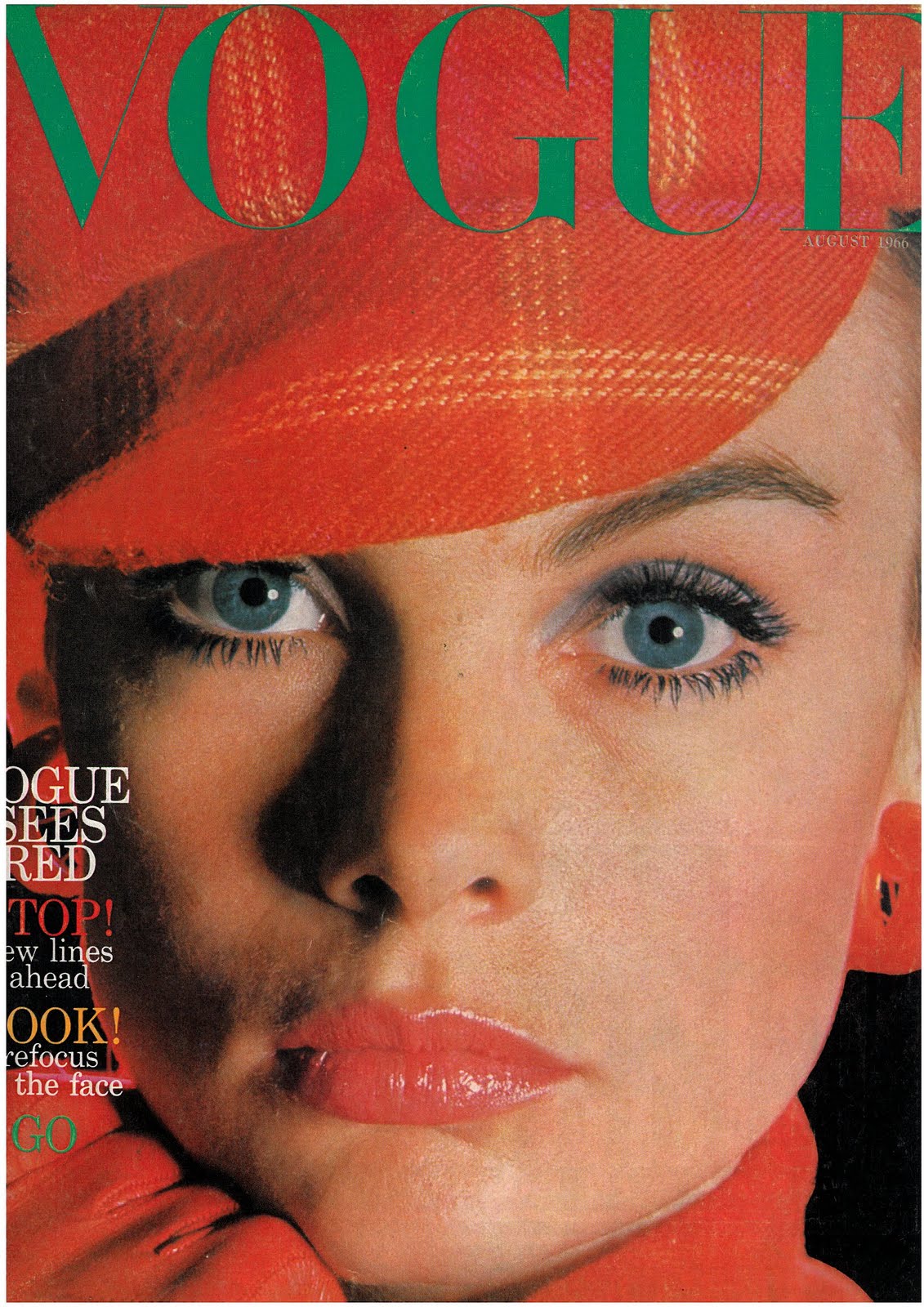 British Vogue Cover August 1966