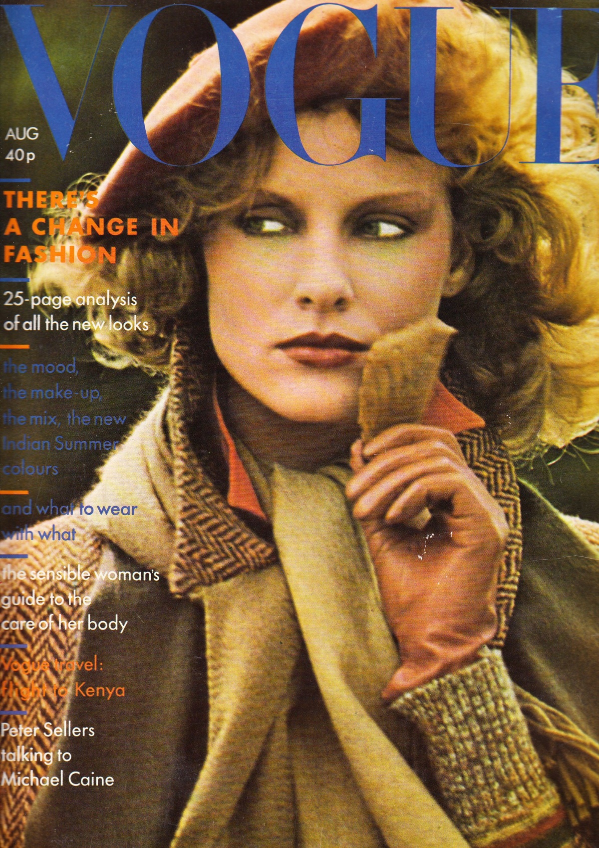 British Vogue Cover August 1974