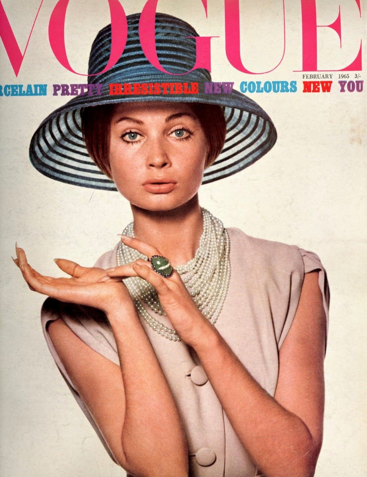 British Vogue Cover February 1965