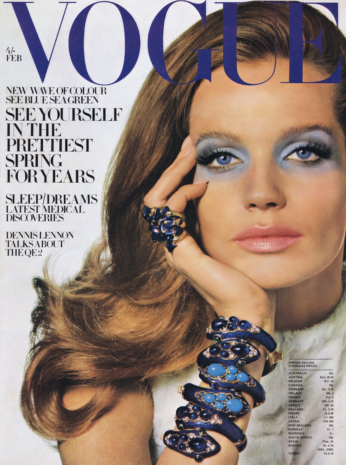 British Vogue Cover February 1969