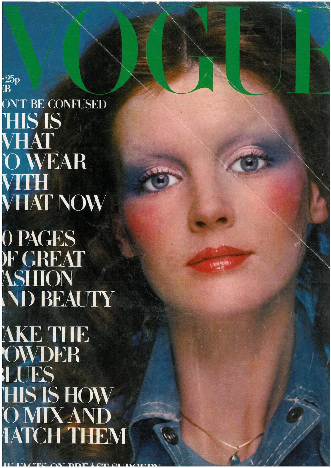 British Vogue Cover February 1971