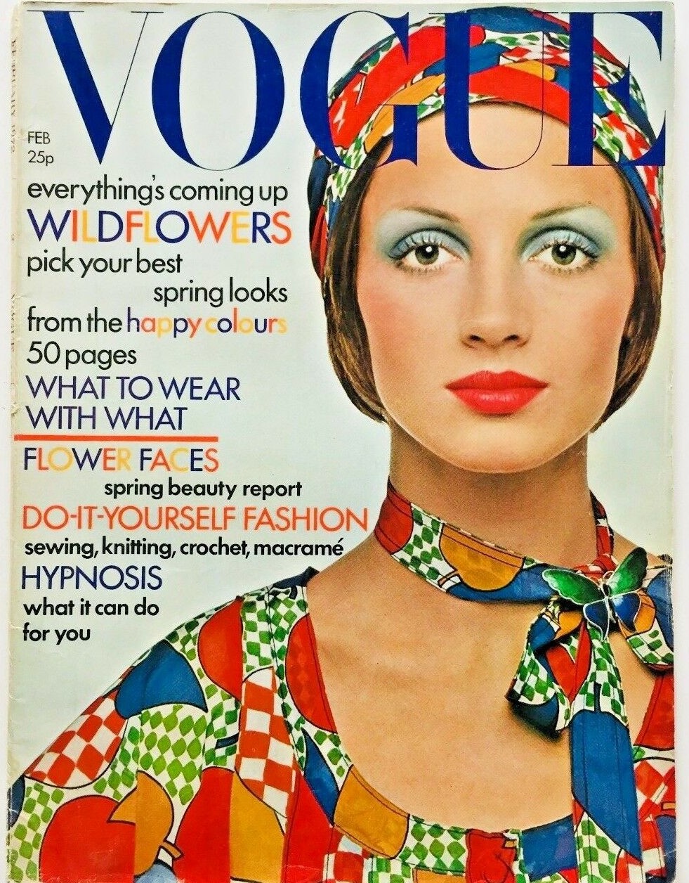 British Vogue Cover February 1972