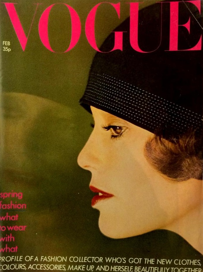 British Vogue Cover February 1974