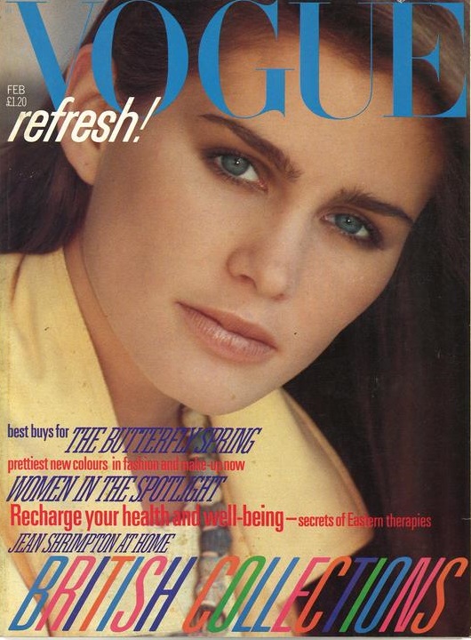 British Vogue Cover February 1982