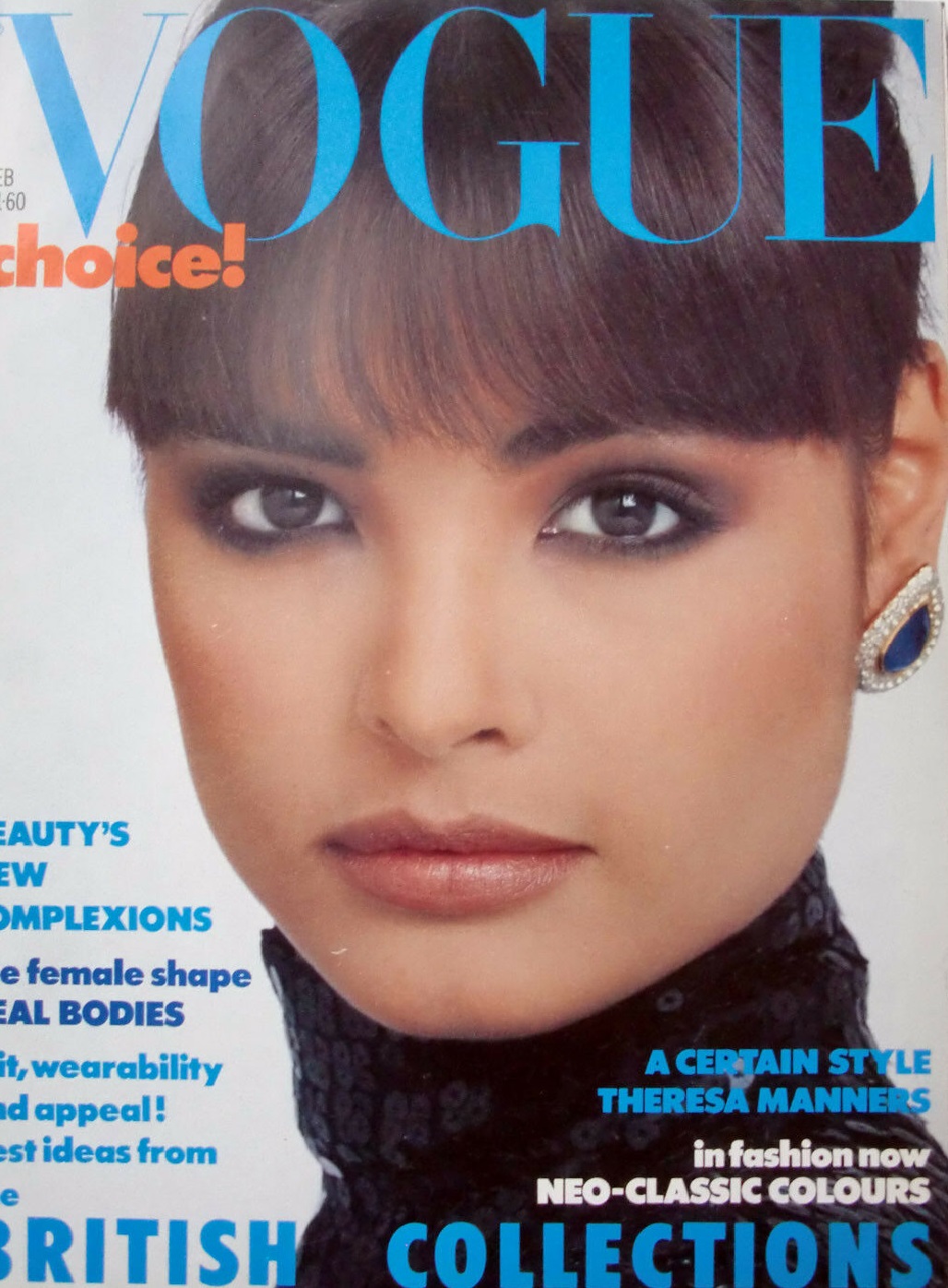 British Vogue Cover February 1986