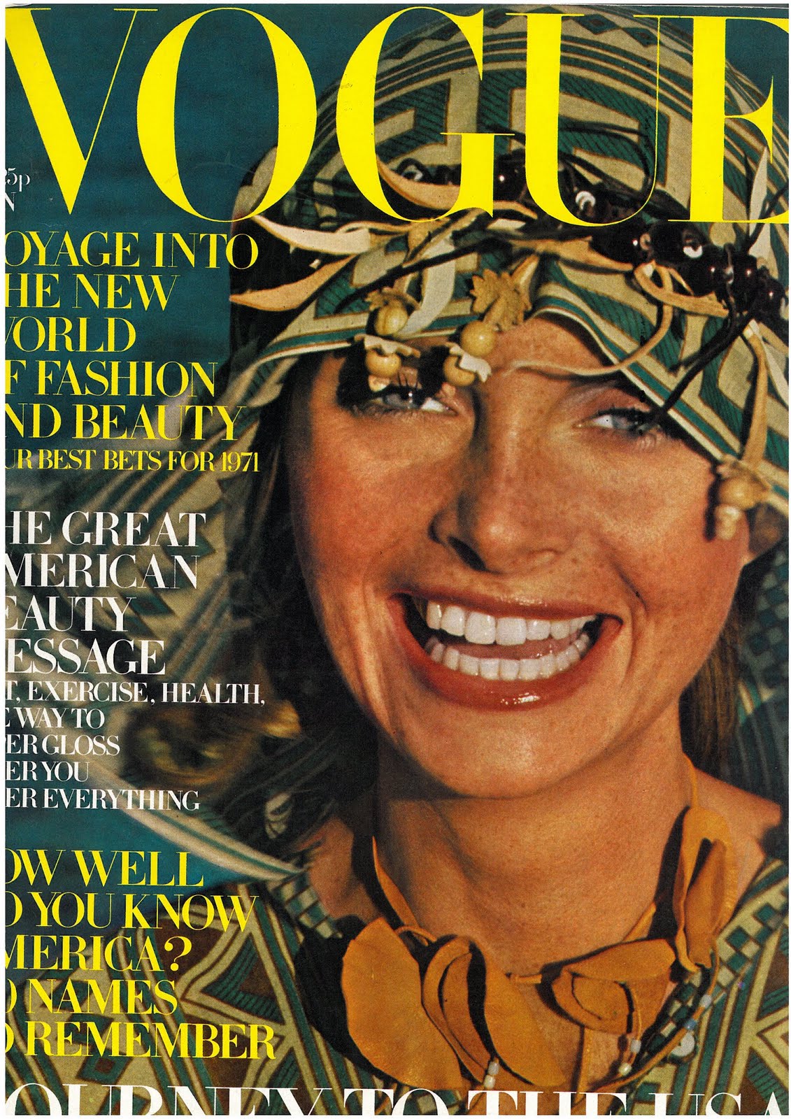 British Vogue Cover January 1971