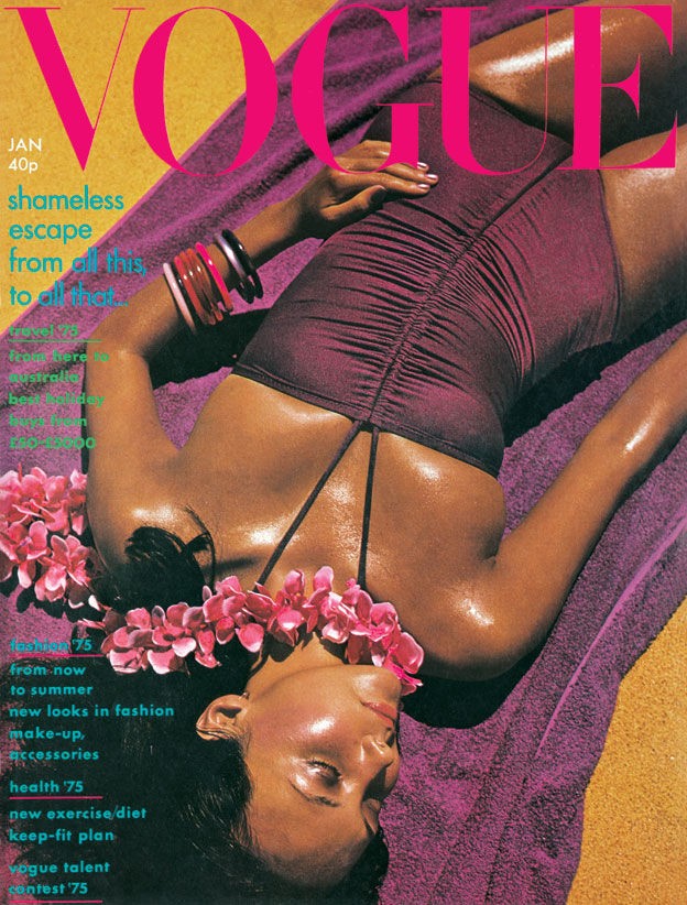 British Vogue Cover January 1975