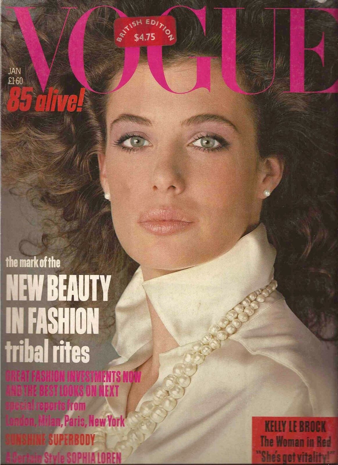 British Vogue Cover January 1985