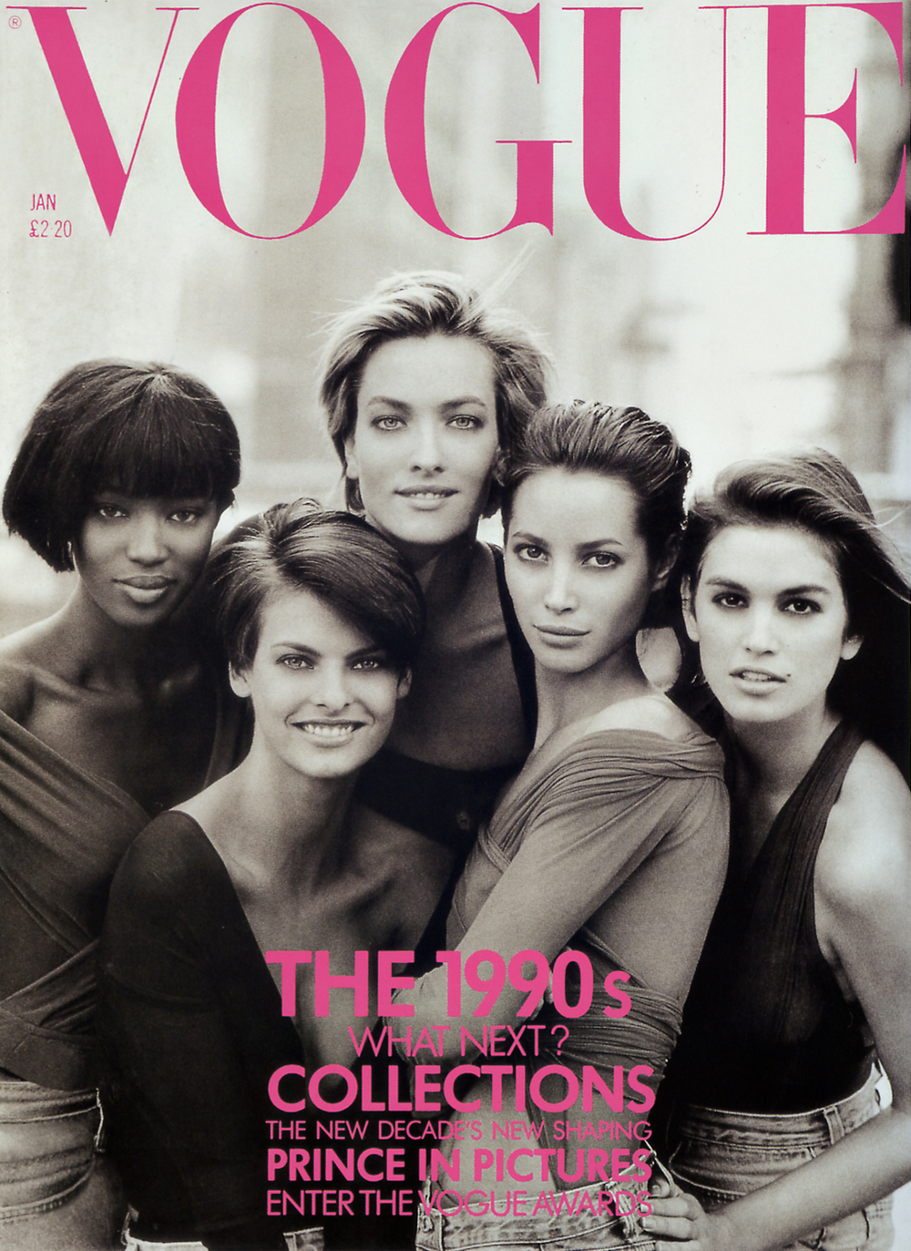 British Vogue Cover January 1990