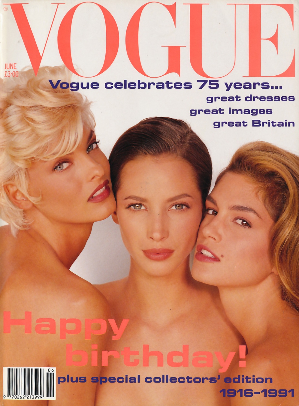 British Vogue Cover June 1991