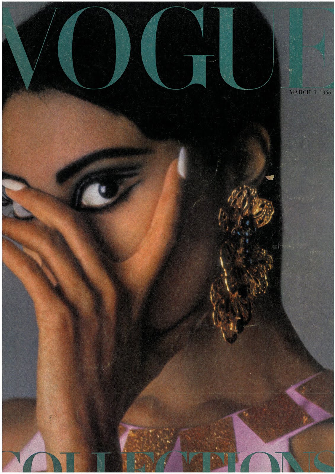 British Vogue Cover March 1966