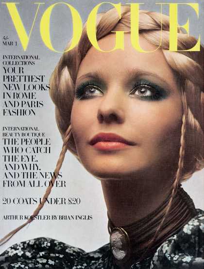 British Vogue Cover March 1970