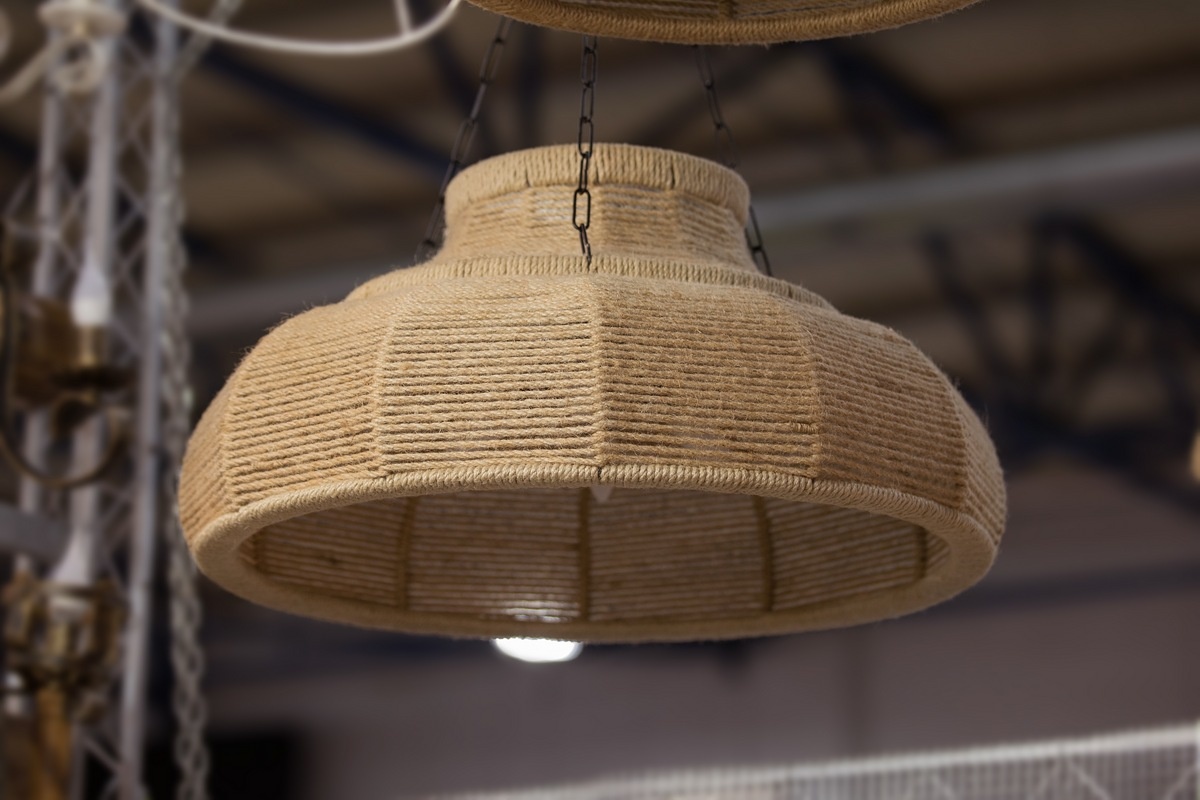 A rope lampshade