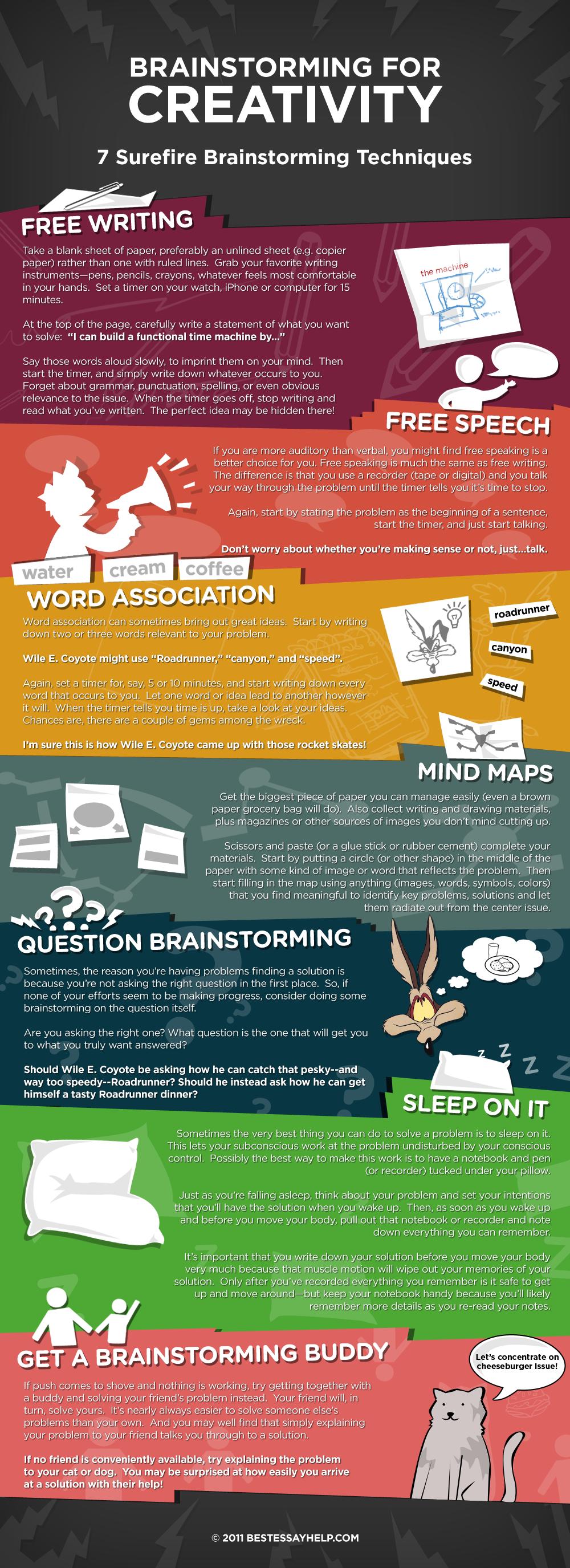 How To Brainstorm For Creativity Infographic