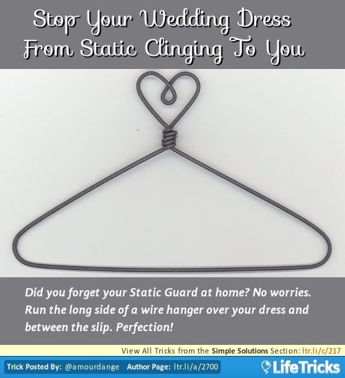 Stop Your Wedding Dress From Static Clinging To You