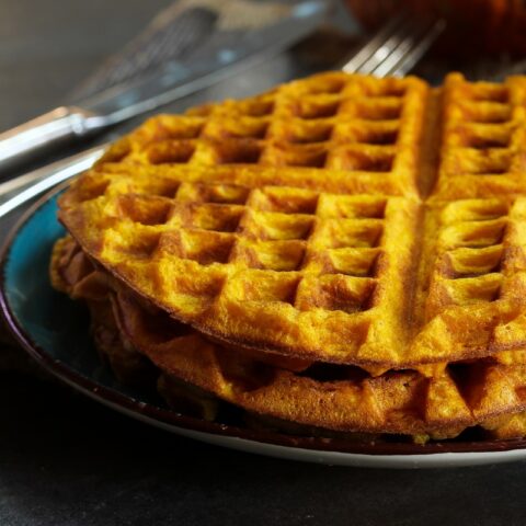 Recipe for Sweet & Savory Waffles with Pumpkin Ginger Butter