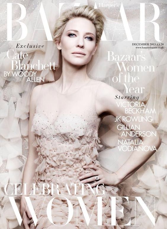 Cate Blanchett British Harper's Bazaar Cover December 2013