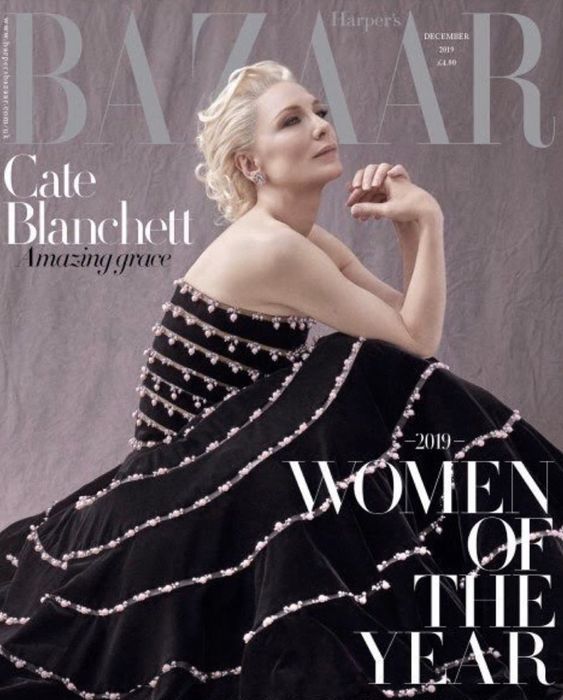 Cate Blanchett British Harper's Bazaar Cover December 2019