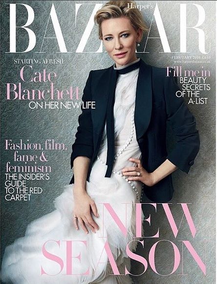 Cate Blanchett British Harper's Bazaar Cover February 2016