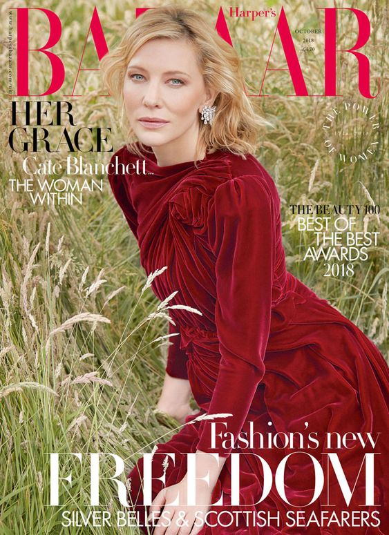 Cate Blanchett British Harper's Bazaar Cover October 2018