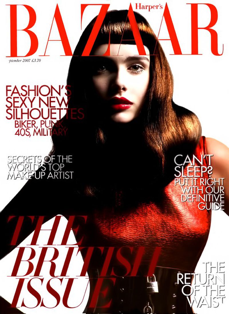 Georgia Frost British Harper's Bazaar Cover September 2007