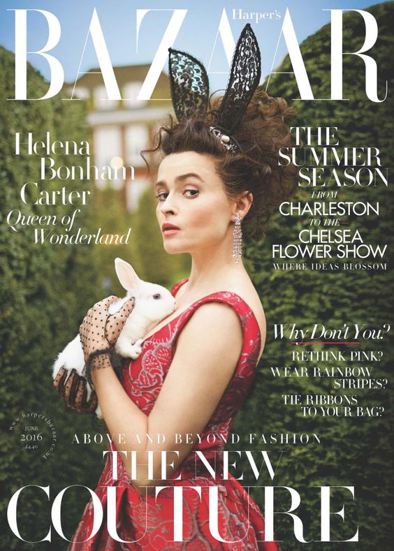 Helena Bonham Carter British Harper's Bazaar Cover June 2016