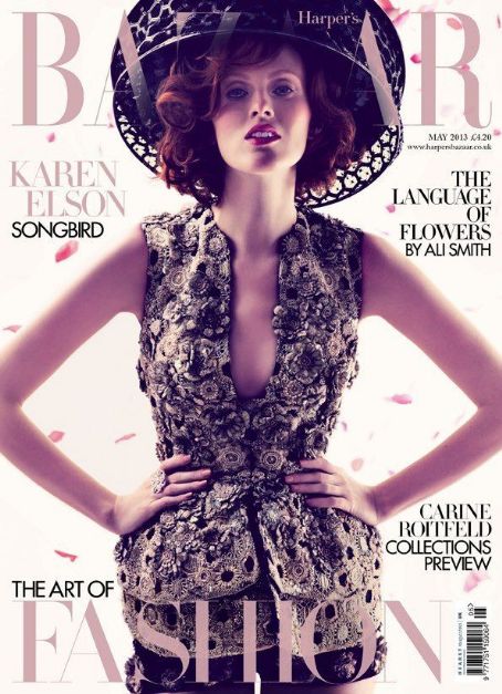 Karen Elson British Harper's Bazaar Cover May 2013