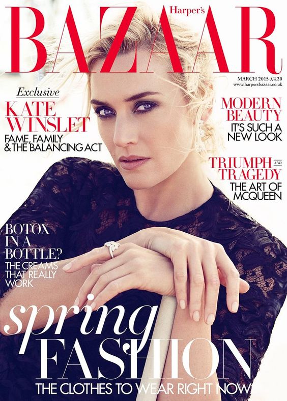 Kate Winslet British Harper's Bazaar Cover March 2015