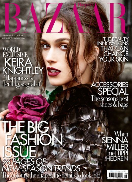 Keira Knightley British Harper's Bazaar Cover September 2012