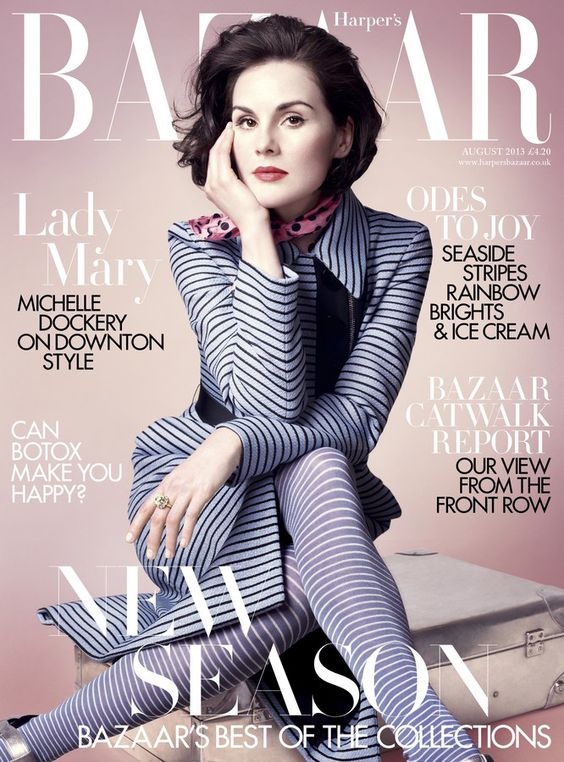 Michelle Dockery British Harper's Bazaar Cover August 2013